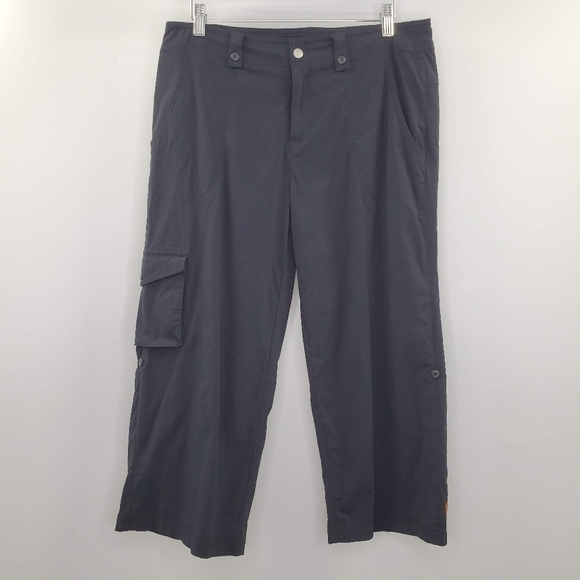 Lucy Pants - Lucy Black Nylon Cargo Capri Pants Active Workout